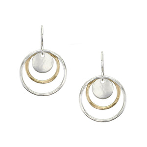 Disc with Rings Earring