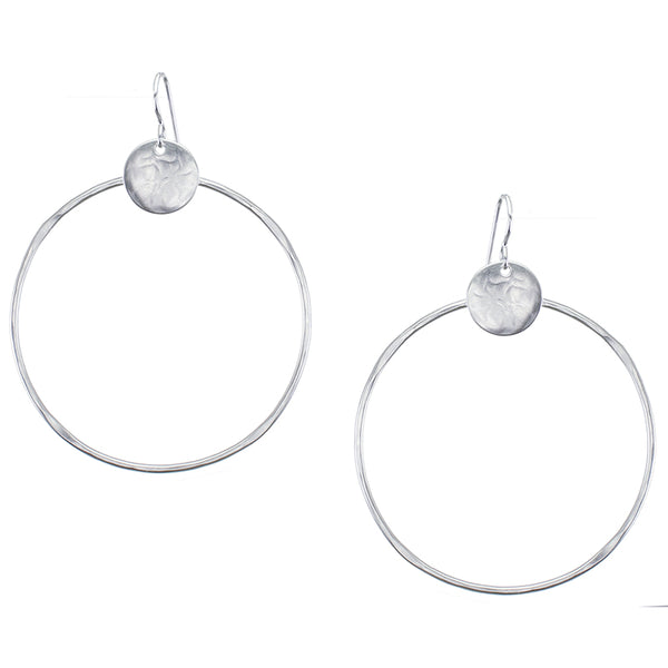 Disc with Large Ring Wire Earring