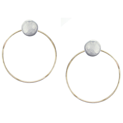 Disc with Large Ring Post Earring