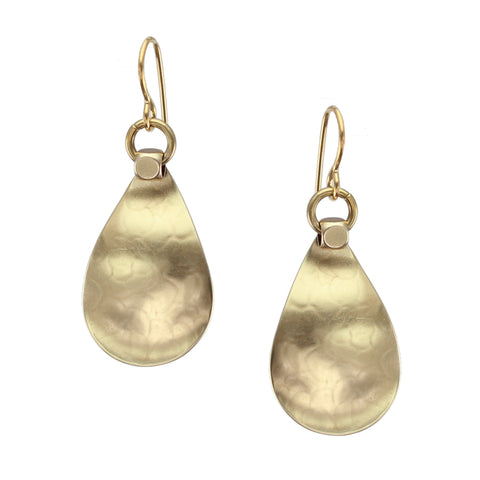 Long Teardrop with Bead and Ring Wire Earring