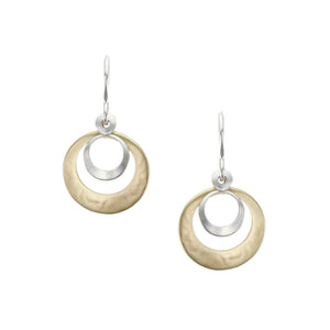 Layered Cutout Discs Wire Earring