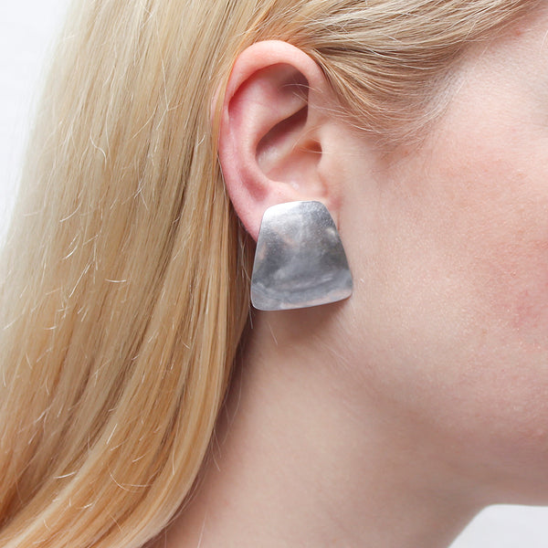 Tapered Rectangle Clip Earring