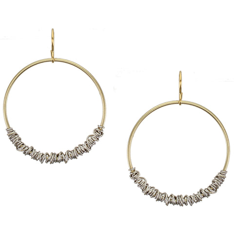 Heavy Wire Wrapped Hoop Wire Earring
