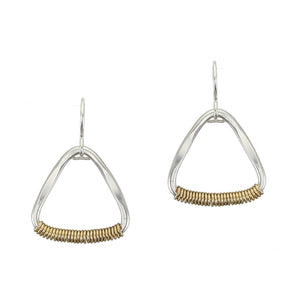 Wire Wrapped Rounded Triangle Ring Wire Earring