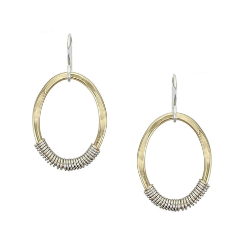 Medium Wire Wrapped Oval Ring Wire Earring