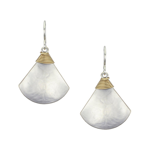Wire Wrapped Fan Wire Earring