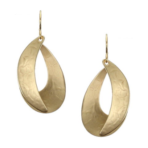 Medium Dished Swoop with Domed Crescent Wire Earring