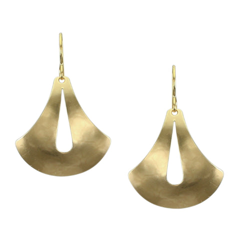 Domed Cutout Teardrop Wire Earring