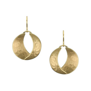 Dished and Domed Crescents Wire Earring