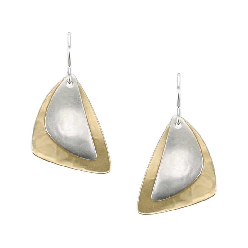 Layered Rounded Triangles Wire Earring