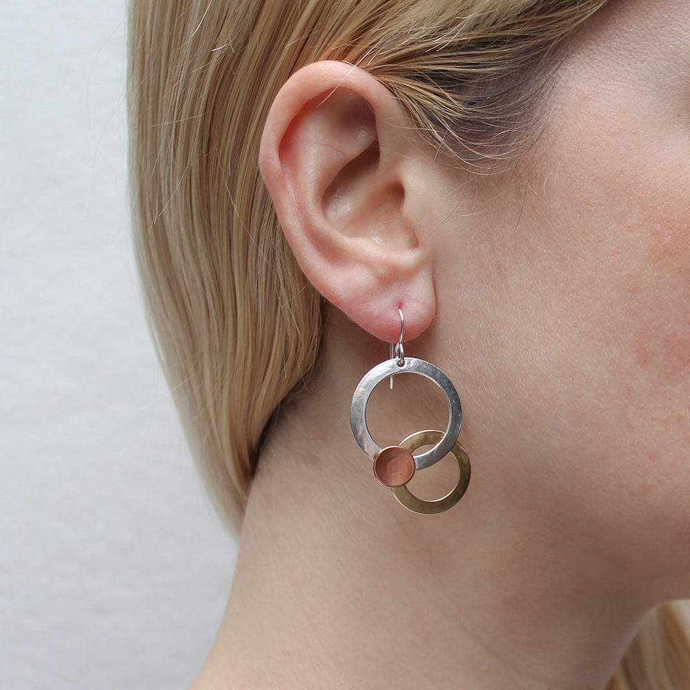 Large Layered Rings with Dished Disc Earring – Marjorie Baer Accessories