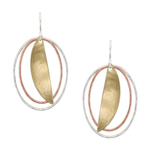 Graduated Wire Ovals with Fin Wire Earring