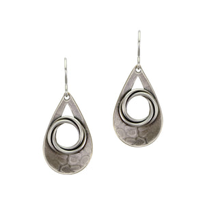 Small Cutout Teardrop with Thin Knot Wire Earring