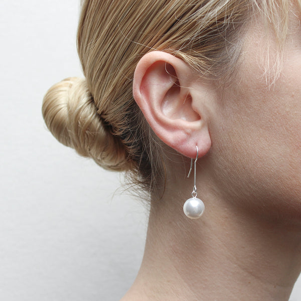 Extended Pearl Drop Wire Earring