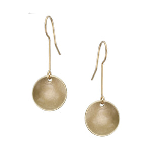 Extended Dished Disc Wire Earring