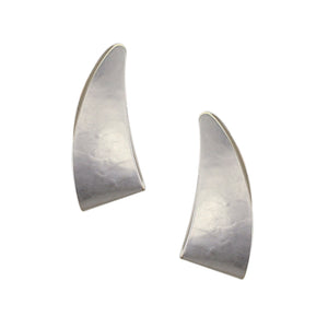 Folded Swoop Post or Clip Earring