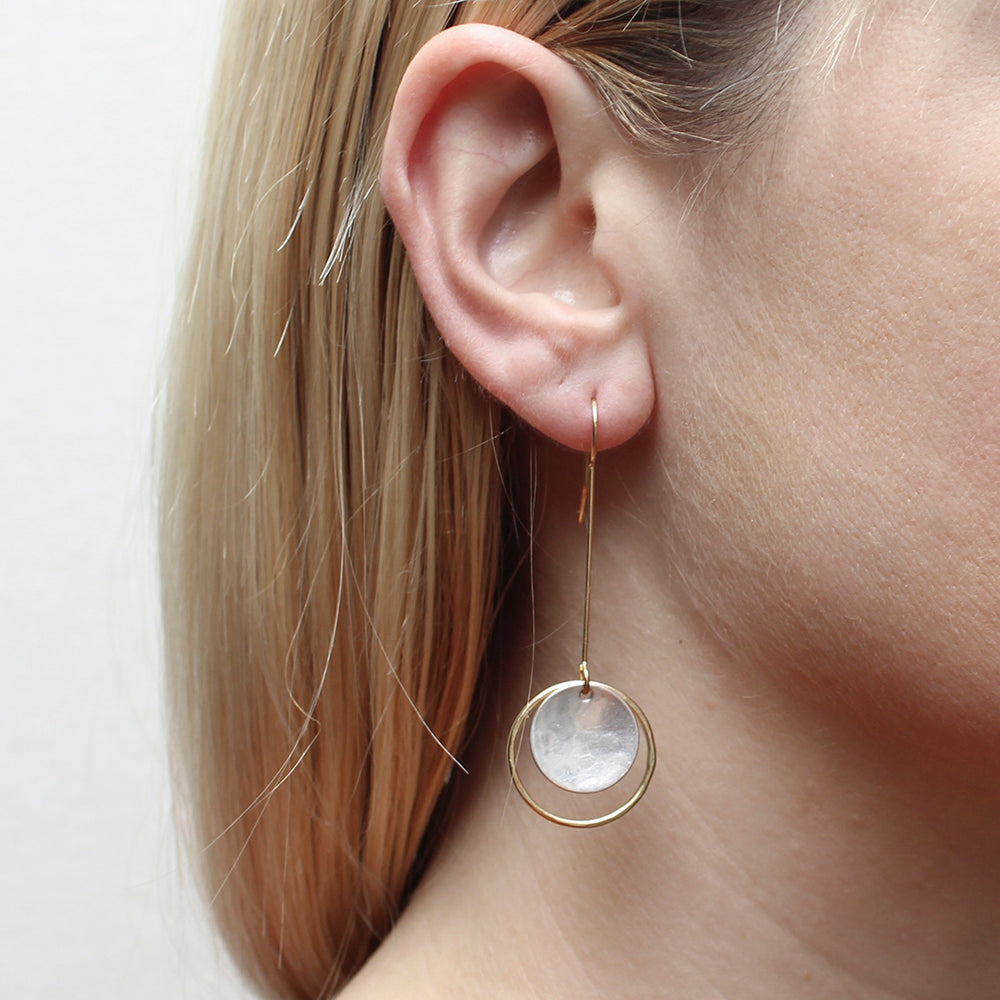 Large Extended Ring and Disc Drop Wire Earring – Marjorie Baer Accessories