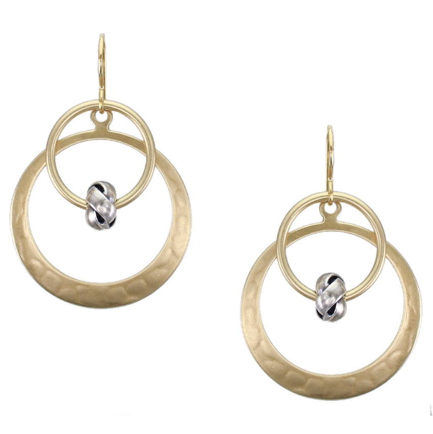 Large Tiered Rings with Suspended Knot Wire Earring