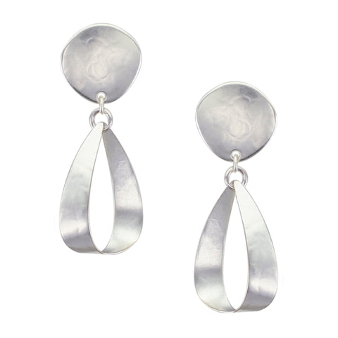 Organic Disc with Loop Post Earring