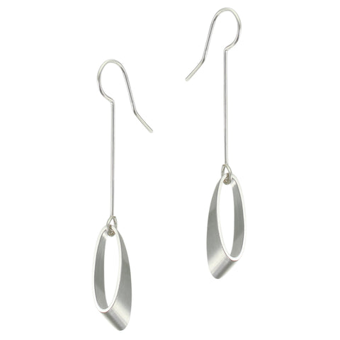 Extended Sliced Ring Drop Wire Earring