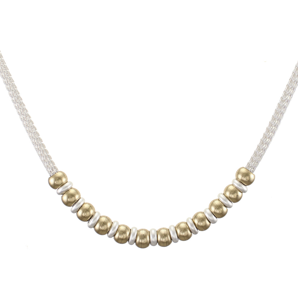 Alternating Wide and Narrow Beads Necklace