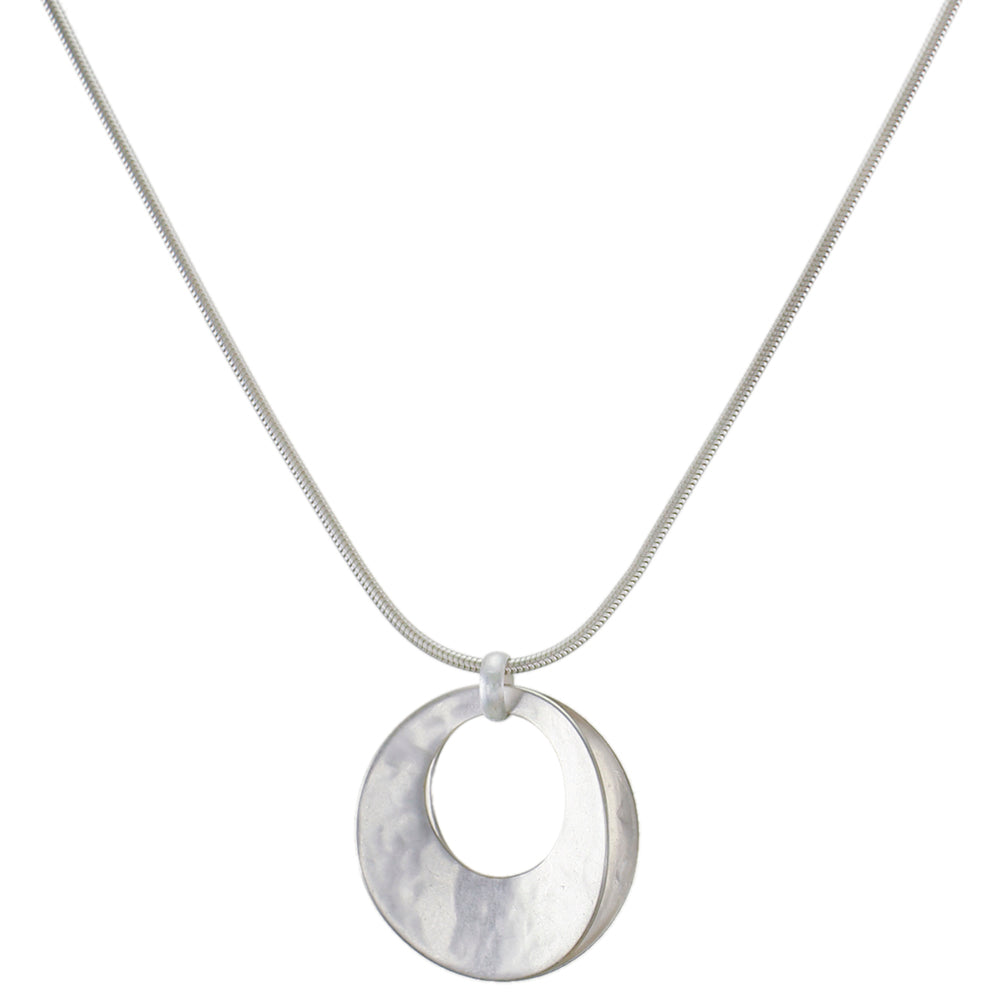 Small Back to Back Concave Cutout Discs Necklace