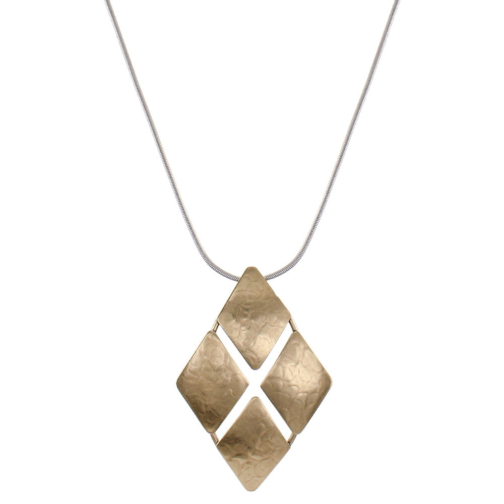 Large Diamond Grid Necklace