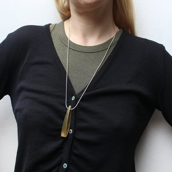Back To Back Long Triangle Long Necklace