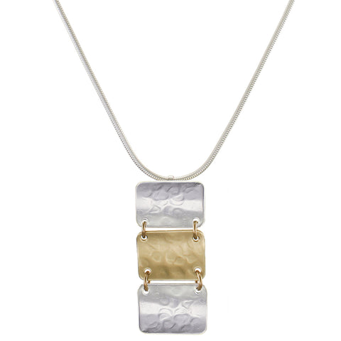 Hinged Rounded Rectangles Necklace