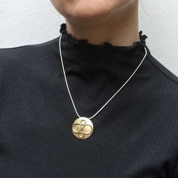 Disc with Double Infinity Necklace
