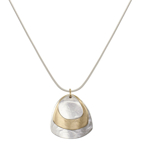 Layered Organic Discs Necklace