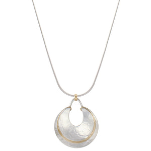 Layered Crescents Long Necklace