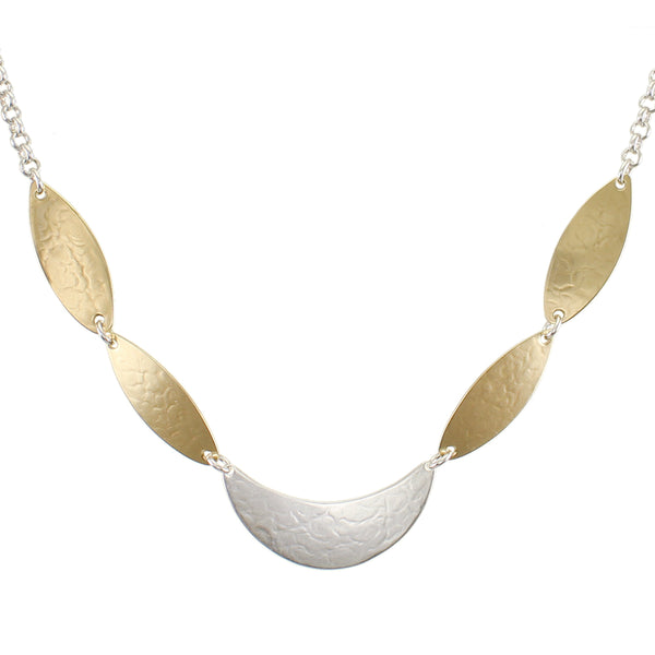 Leaves with Crescent Necklace