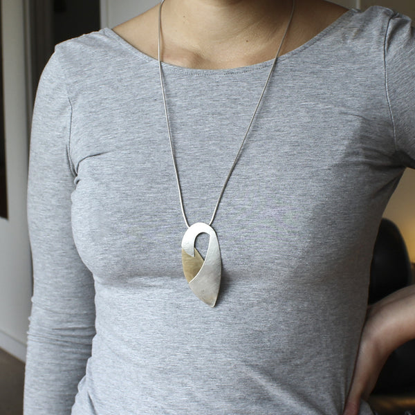 Layered Forms Long Necklace