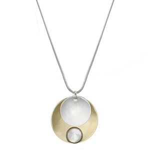 Mother of Pearl with Layered Discs Necklace