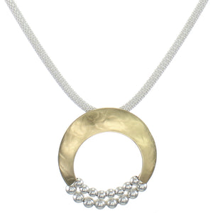 Crescent with Bead Arcs Necklace