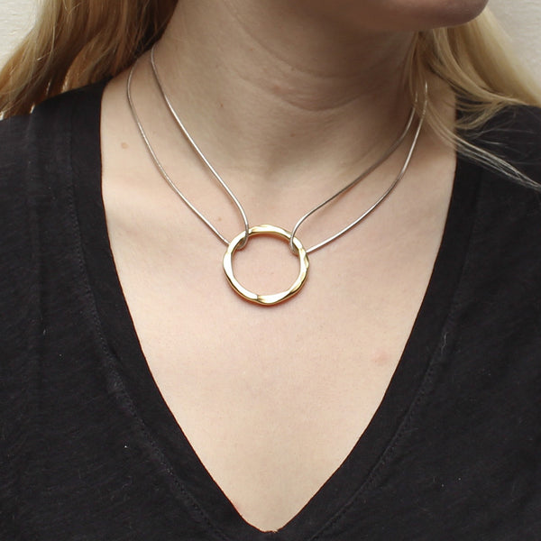 Hammered Ring Necklace