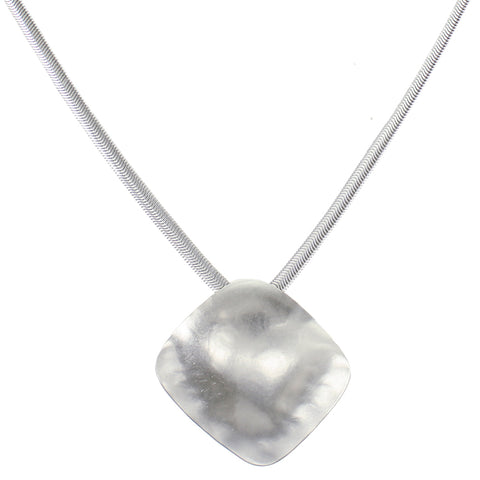 Organic Diamond with Wave Texture Necklace