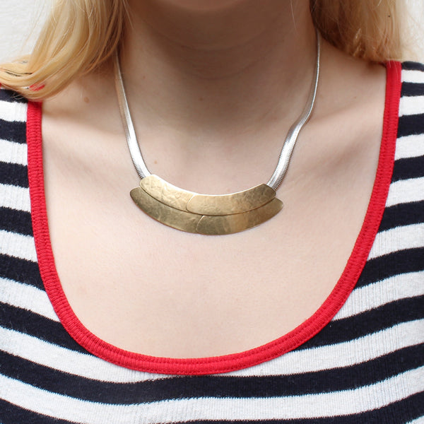 Overlapping and Layered Curves Necklace
